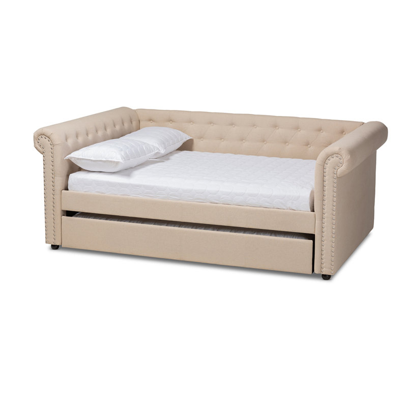 House of Hampton Mickel Upholstered Daybed with Trundle Reviews Wayfair